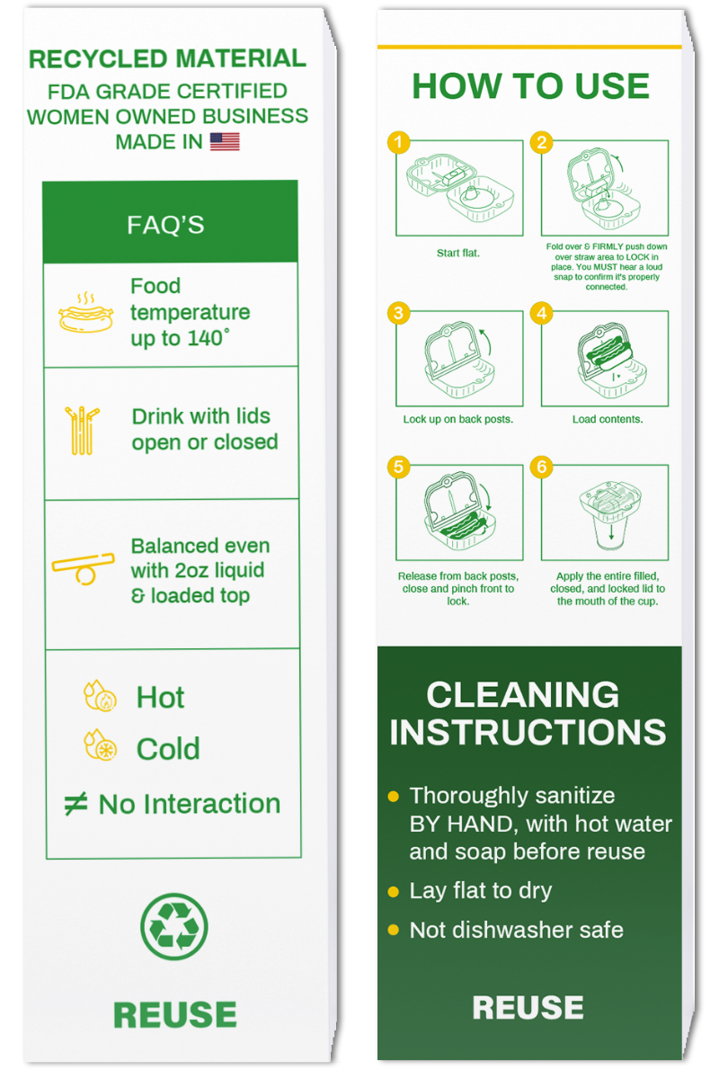 MEDIUM/LARGE 29-32 OZ - (12) Reusable GoLidZ